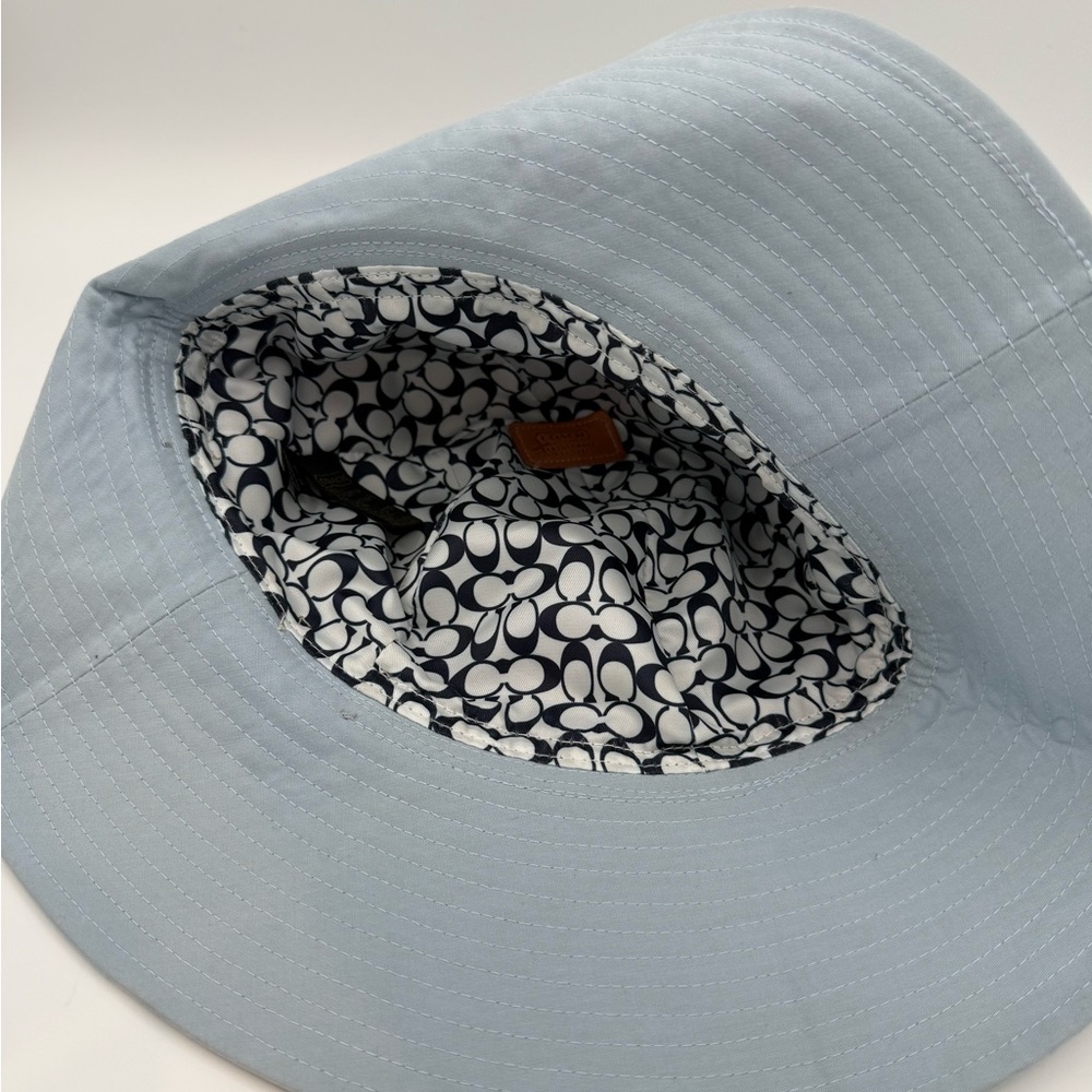 Coach Monogram Blue and White Bucket Hat - Picture 3 of 7